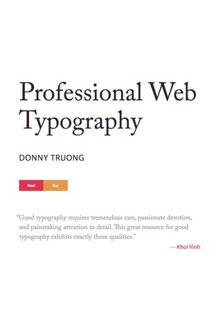 Download Free Book: Professional Web Typography