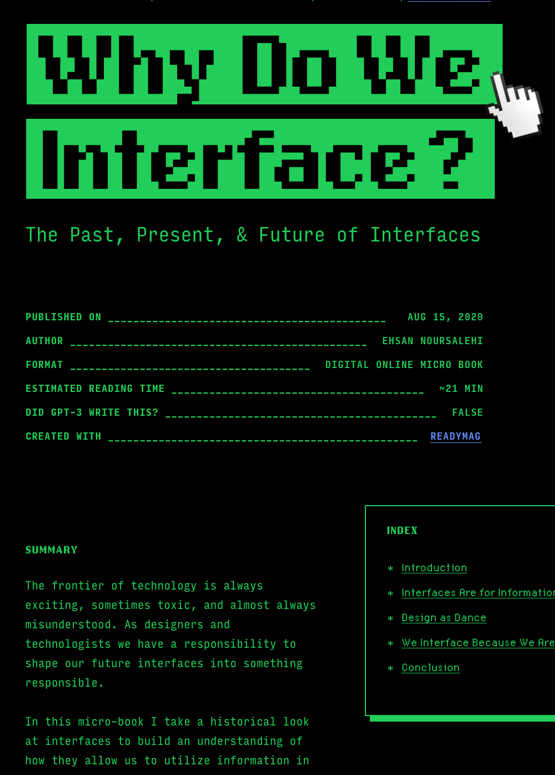Download Free Book: Why Do We Interface?
